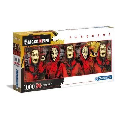 Clementoni Puzzle 1000 ks panorama Dům z papíru - La casa de papel