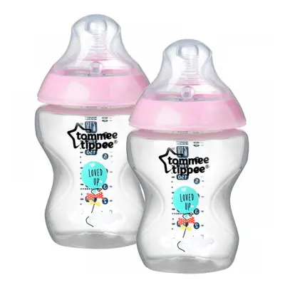 Tommee Tippee Kojenecká láhev C2N růžová 2ks 260ml