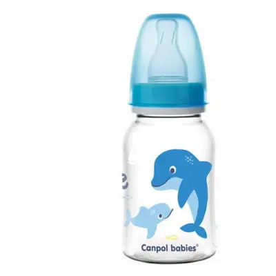 Canpol babies láhev s potiskem Love Sea modrá 120 ml