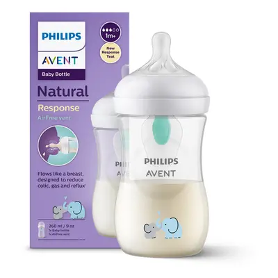 Philips Avent láhev Natural Response s ventilem AirFree slon bílá 260 ml