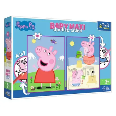 TREFL Oboustranné Prasátko Peppa: Dobrý den BABY MAXI 2x10 dílků