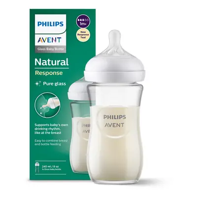 Philips Avent láhev Natural Response skleněná transparentní 240 ml