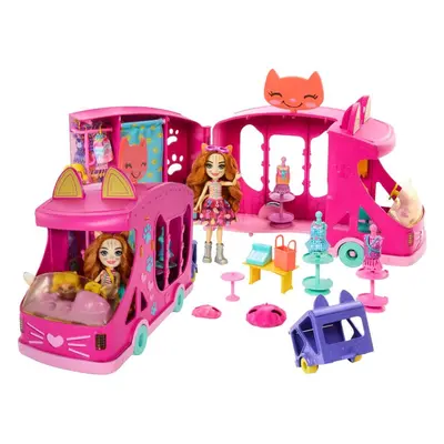 Mattel Enchantimals Glam Party Kočičí módní obchod na kolech