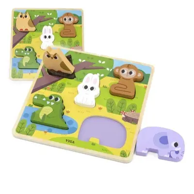 Viga Toys puzzle Lesní zvířátka