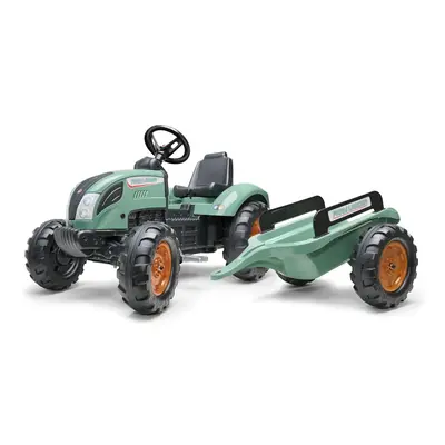 Traktor FALK Green Lander s pedály a přívěsem