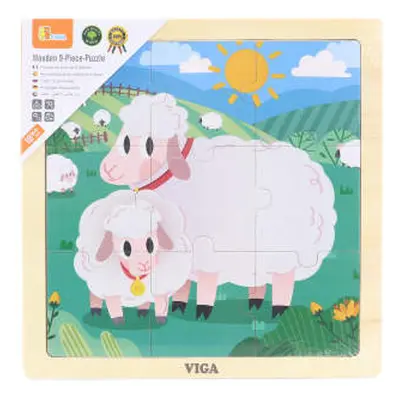 Viga puzzle 9 dílků ovečky