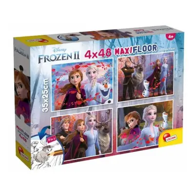 Oboustranné puzzle Supermaxi 4x48 ks 35 x 25 cm Frozen