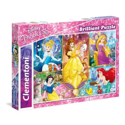 Clementoni: Puzzle 104 ks Brilliant - Princesses