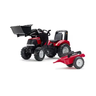 Traktor šlapací Case IH Puma 240CVX s valníkem a přední lžící s vlečkou