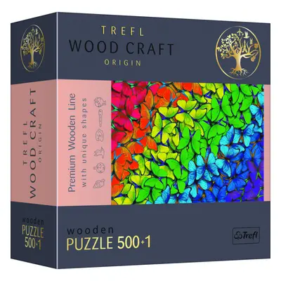 TREFL Wood Craft Origin Duhoví motýli 501 dílků