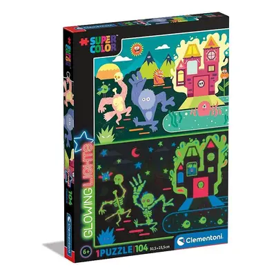 Clementoni Monsters zářící puzzle 104 ks