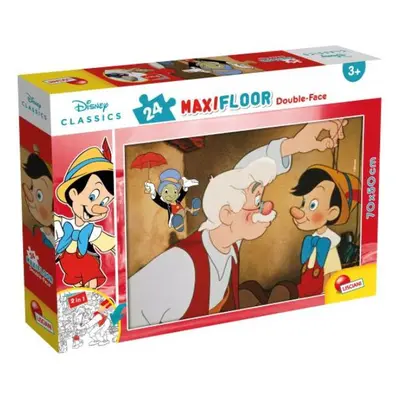 Oboustranné Maxi puzzle 24 ks 70x50cm Disney Pinocchio