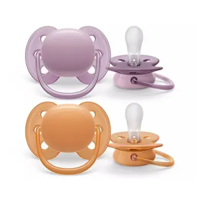 Avent SCF091/33 Dudlík Ultra Soft oranžová/fialová