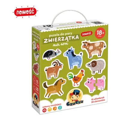 CzuCzu 7099705 Puzzle pro pár Zvířátka na venkově