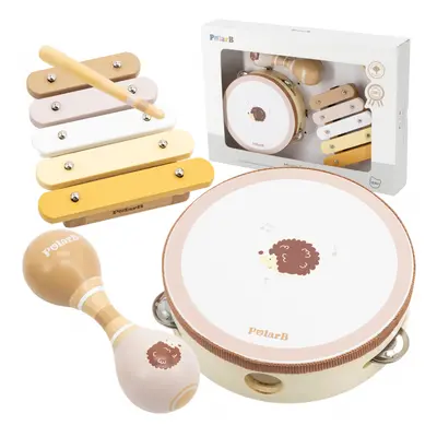 VIGA PolarB Musical Set Xylofon Ježek Tamburína Maracas