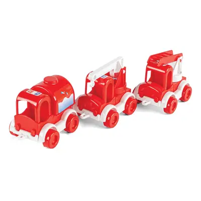 Wader Auto hasiči Kid Cars 3ks plast 10cm v krabičce 30x8x10cm +