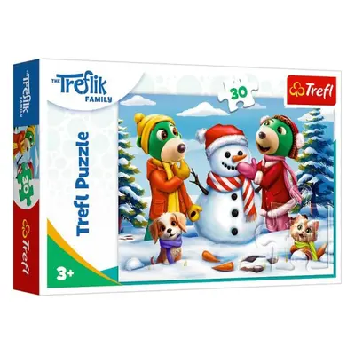 Puzzle 30 dílků Treflíkovy zimní hry. Treflik rod 18300 Trefl