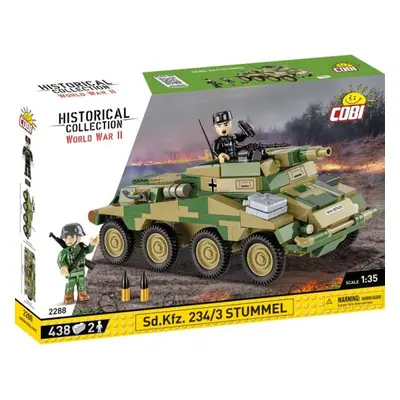 COBI 2288 Historická sbírka WWII Sd.Kfz. 234/3 Stummel - německý těžký obrněný automobil, 438 ko