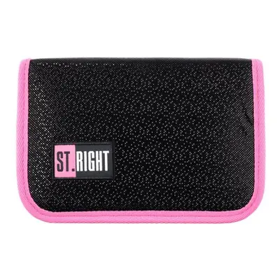 Penál dvouchlopňový bez výbavy ST.RIGHT PC-03 Black Glitter