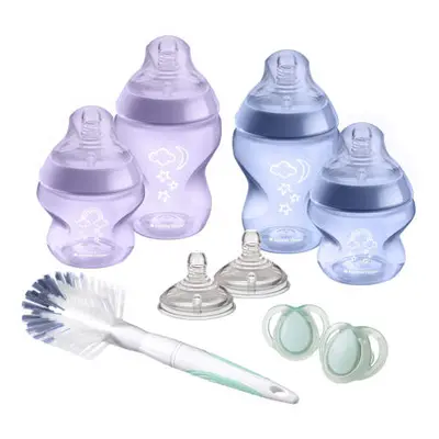 Tommee Tippee sada kojeneckých lahviček C2N s kartáčem Purple