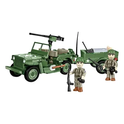 COBI 2297 II WW Willys MB s přívěsem D-DAY, 1:35, 200 k, 2 f