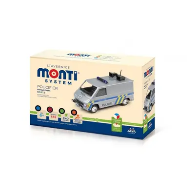 Stavebnice Monti System MS 27,5 Policie ČR Renault Trafic 1:35 v krabici 22x15x6cm