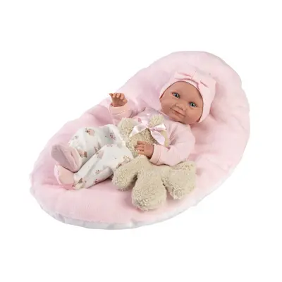 Llorens 73808 NEW BORN HOLČIČKA - realistická panenka miminko s celovinylovým tělem - 40 cm