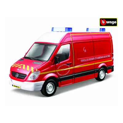 Bburago Mercedes-Benz Sprinter červená hasiči 1:50