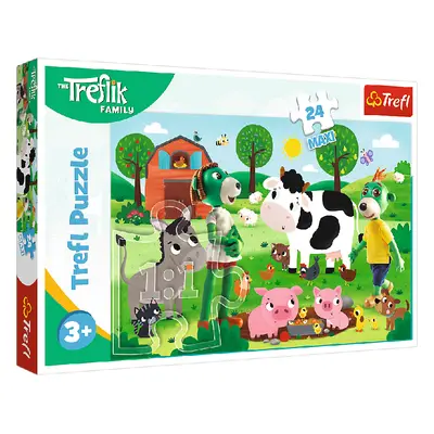 Puzzle 24 MAXI Rodina Trefliků/Zimní čas s Trefliky