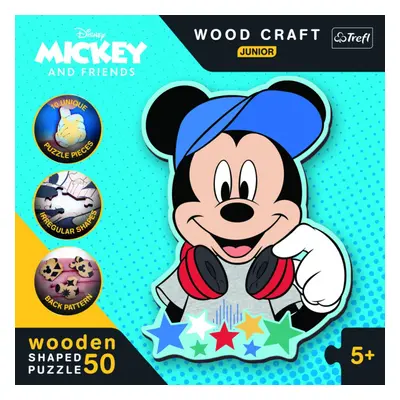 Dřevěné puzzle junior - V Mickeyho světě 50 dílků