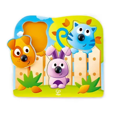 Hape puzzle s úchytkami Domácí zvířátka