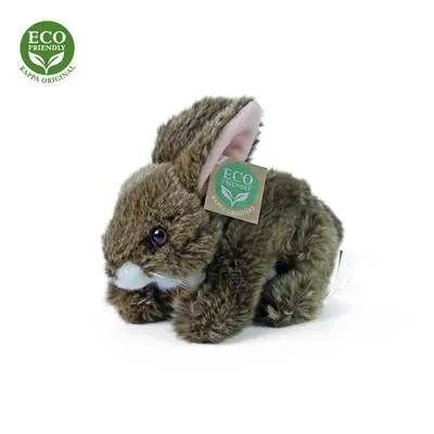 Plyšový králík hnědý ležící, 17 cm, ECO-FRIENDLY