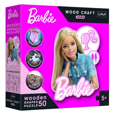 Dřevěné puzzle junior Barbie 50 dílků