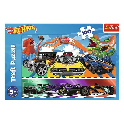 Puzzle 100 dílků Speeding cars Hot Wheels 16466 Trefl