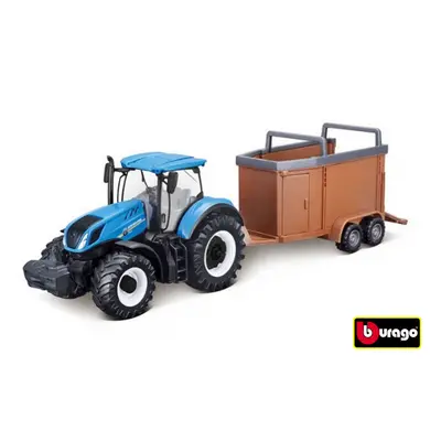 Bburago New Holland T7000 Tractor with HorseTrailer 1:32