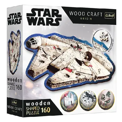 Dřevěné puzzle Star Wars Millennium Falcon 160 dílků