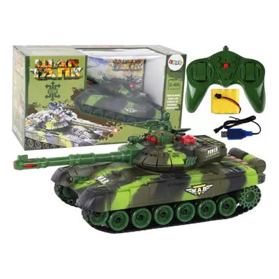 RC otočný tank zelený