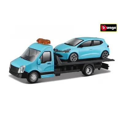 Bburago 1:43 Odtahovka + Renault Clio modré