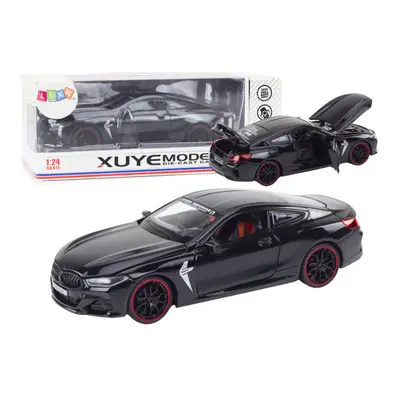 Sportovní auto kovové černé 1:24