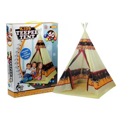 Teepee dětský stan + 60 míčků 155 cm