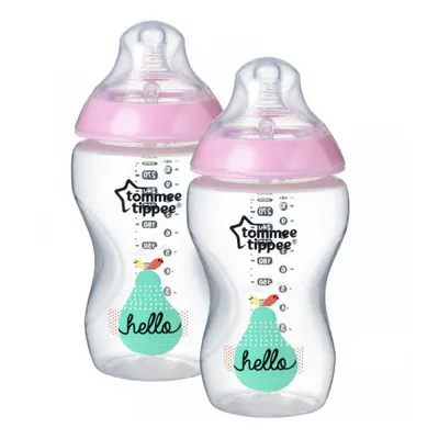 Tommee Tippee Kojenecká láhev C2N růžová 2ks 340ml