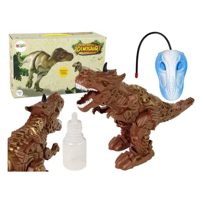 RC Dinosaurus dýchající páru hnědý