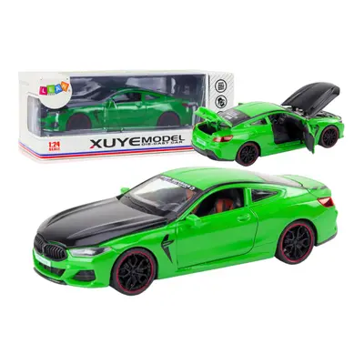 Sportovní auto kovové zelené 1:24