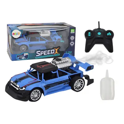 RC závodní auto modré 1:20 kouřové efekty