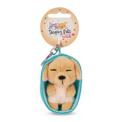 NICI 48835 Plyšová klíčenka Sleeping Pets pes 8cm karamel