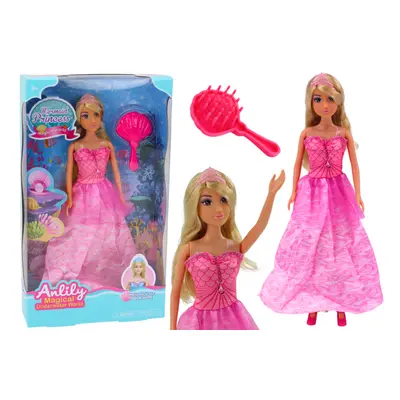 Anlily Mermaid Princess Doll Růžový štětec na šaty