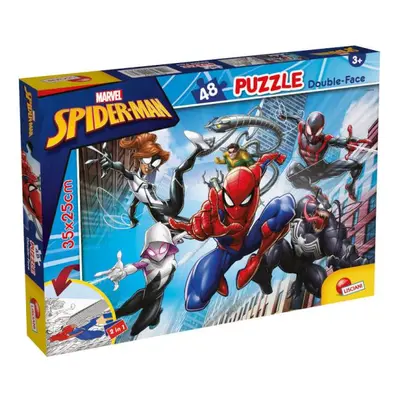 Oboustranné puzzle M-Plus 48 dílků Marvel Spiderman