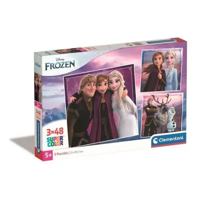 Clementoni Puzzle 3x48 čtverec Frozen. Frozen 25306