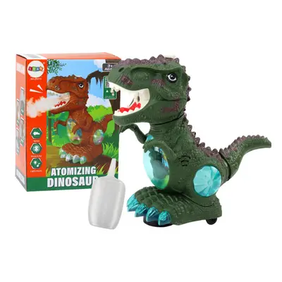 Dinosaurus chrlí páru se světlem a zvukem zelený