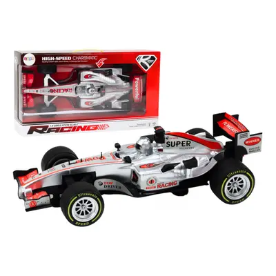 Závodní formule stříbrná se zvuky 1:9